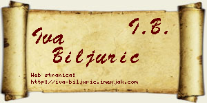 Iva Biljurić vizit kartica